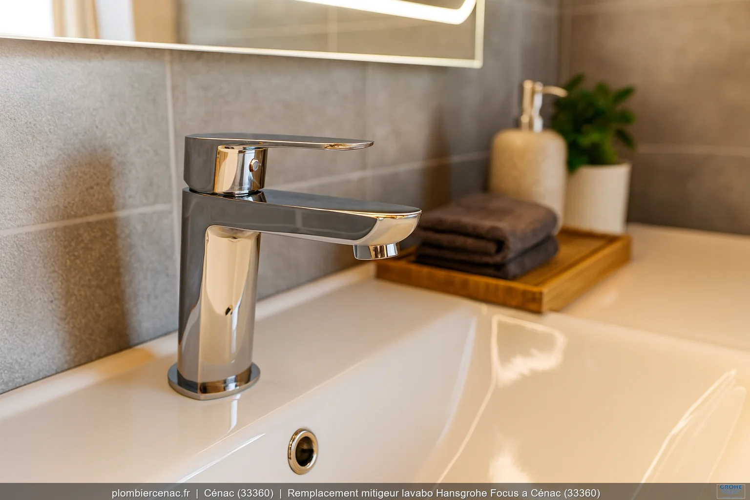 Remplacement mitigeur lavabo Hansgrohe Focus a Cénac (33360)